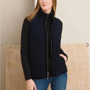 Chico's Velvet Reversible Quilted Vest Size 1